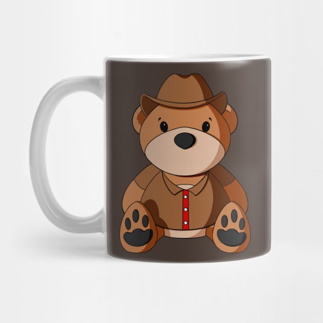 Cowboy Shirt Teddy Bear by Alisha Ober Designs